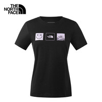 The North Face北面短袖T恤女户外舒适休闲短袖8AVC 黑色/JK3 L