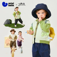 迷你巴拉 撞色棒球服外套春季新款