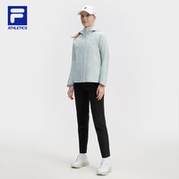 FILA 斐乐官方女子两件套冲锋衣24冬新健身运动基础连帽外套 满印一-ZA