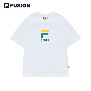 FILA FUSION 斐乐潮牌短袖T恤男宽松圆领休闲运动上衣