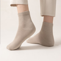 三枪（THREEGUN）【5双】袜子男柔棉短袜7A抗菌棉防滑不掉跟消臭袜高弹短筒袜男 卡其+浅灰+驼色+中灰+黑色 5双 均码