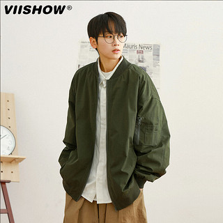 viishow美式飞行员夹克男春秋款复古宽松潮流棒球服机能工装外套防风休闲