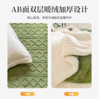 匹鲁毛毯双层盖毯可水洗加大单双人毛毯秋冬四季通用毯子办公室午睡毯 莫奈紫 200*230cm