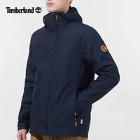 添柏岚（Timberland）新款男士防风运动户外休闲外套连帽夹克宽松冲*锋*衣 黑色 M