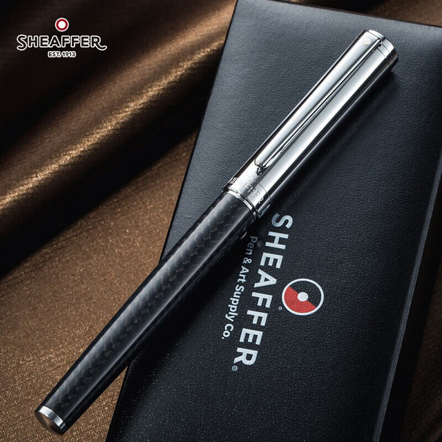 SHEAFFER 犀飞利 钢笔 Intensity系列 礼品生日商务办公学生签字笔礼盒 半透碳黑纤维白夹F尖