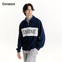 COVERNAT 潮牌 男女同款 半拉链卫衣 大Logo设计 韩版舒适休闲宽松上衣