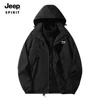 Jeep SPIRIT吉普 冲锋衣男女款三合一两件套户外冲锋衣 1818