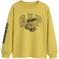Gap【风火轮联名】男幼童春秋纯棉长袖T恤儿童装圆领上衣774029 黄色 110 cm(5岁) 110cm(5岁)