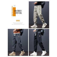 真维斯(Jeanswest)休闲裤男春秋季新款宽松束脚哈伦运动潮流男裤百搭男士长裤子 2215卡其色 XL