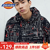 Dickies X Jean_Michel Basquiat联名情侣款系列卫衣男DK008508 黑色 XS