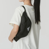 Adidas阿迪达斯ESS WAIST BAG男女黑色腰包通勤包大容量斜挎包