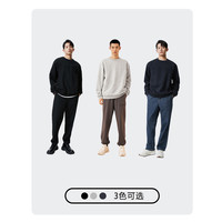 杰克琼斯秋季加绒钢印卫衣男士宽松圆领立体字母纯色长袖男装 GH1 浅花灰 175/96A/M