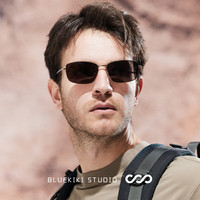 蓝其 Bluekiki 偏光太阳镜男士墨镜太阳眼镜防紫外线开车专用眼镜驾驶镜 7276 全茶色