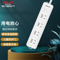德力西 DELIXI 排插/插座/家用墙壁电源插座 4位1.8