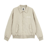 杰克·琼斯（JACK&JONES） 秋季时尚百搭宽松短款棉衣外套字母刺绣翻领棉服224309015