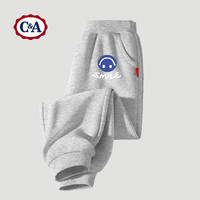 C&A儿童裤子春秋2025时髦帅气黑色男童休闲运动卫裤春装潮 颠倒笑脸K黑 150