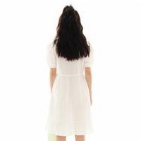 【100%棉】衣恋连衣裙女鱼尾裙摆泡泡袖高腰裙子女春夏