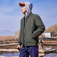 佐丹奴飞行员夹克男夹棉帅气棒球服破骨棒球领棉衣外套男13074830 92 C款大口袋-黑 M