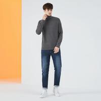 【可机洗针织衫】高领毛衣男春季纯色保暖套头衫
