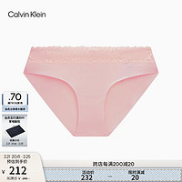 Calvin Klein 卡尔文·克莱恩 内衣24秋季女士ck性感花边蕾丝防夹臀半包臀内裤女QF7942AD TQO-仙女粉 M