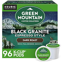 通用美国代购胶囊咖啡K-CUP美式KCUP黑咖啡浓缩 96粒 Black Granite