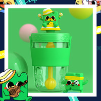 COCO MANGO 明星同款吸管水杯女网红可爱小学生儿童防摔背带夏季tritan杯 Nimora-尼莫拉（绿）