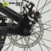 格莱仕Galaxy铝合金车架K22避震前叉22寸青少年儿童越野前后碟刹自行车 亮灰 22英寸