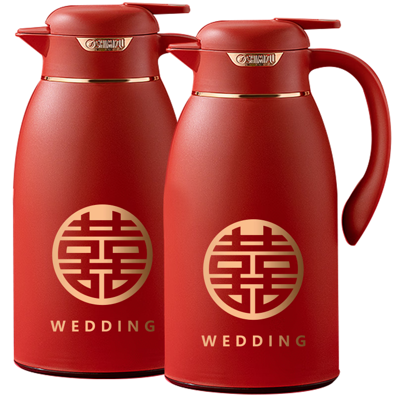 清水（SHIMIZU） 保温壶结婚暖壶陪嫁暖水壶喜事用品热水瓶送礼婚庆用伴手礼 单壶（大喜）含礼袋礼盒