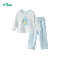 迪士尼宝宝（Disney Baby）春季男女儿童家居服舒适保暖睡衣 ZD1ET007唐老鸭浅蓝 90