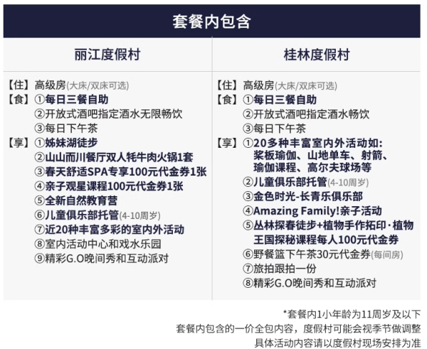 蹲到个一价全包度假村好价!Club Med丽江/桂林度假村高级房2-3晚全包通兑