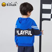 B.DUCK小黄鸭童装外穿连帽卫衣春秋款男童卡通学院风女童上衣
