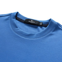 七匹狼短袖T恤男夏季纯棉冰爽凉感圆领打底衫男装纯色短T【液氨科技】 中蓝-水柔棉 175/92A/XL