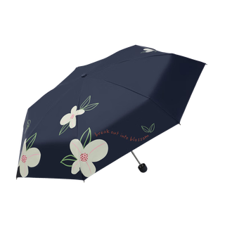 天堂轻小五折口袋便携太阳伞防晒防紫外线遮阳伞晴雨两用伞男女生 午夜蓝
