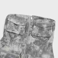 ZARA【纯棉】时髦晕染高级感百搭性感高街风抹胸长连衣裙