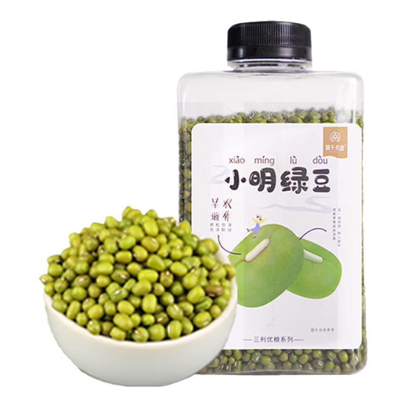弘三利铺子绿豆山西杂粮粗粮薄皮打豆浆绿豆汤解暑原料