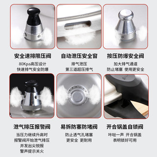 三角   TRIANGLE高压锅燃气电磁炉通用压力锅直身防爆铝合金【5L 3-5人用】 5L/3-5人用 22cm