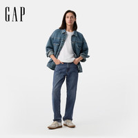 Gap男装2025春季微弹中腰柔软直筒牛仔裤百搭休闲长裤720830 中度水洗 32 (175/84A)亚洲尺码