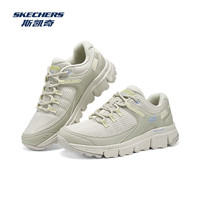 斯凯奇(Skechers)女士柔软回弹耐磨轻盈绑带城市户外鞋徒步登山鞋 自然色/多彩色/NTMT 36
