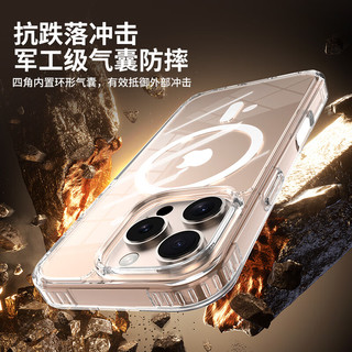 PHILIPS飞利浦【自带Ai拍照按键】适用苹果16promax手机壳iphone16pro保护套16透明磁吸相机电容键全包防摔男女 苹果16ProMax【自带拍照按键丨磨砂黑磁吸】 一年质保丨赠钢化膜丨赠镜头膜