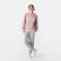 Gap女装2025春季印花logo圆领卫衣宽松基础款休闲上衣725769 粉色 XL (175/92A)亚洲尺码