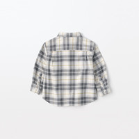 無印良品 MUJI(無印良品 )婴童 法兰绒 长袖衬衫 儿童衬衣男童女童 CC23UA4A 米白色格纹 100cm /56A