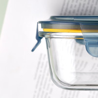 乐唯诗（NERVISHI）高硼玻璃保鲜饭盒可微波炉加热餐盒便当碗冰箱保鲜盒 乐鲜一体盖400ml+640ml+1040ml