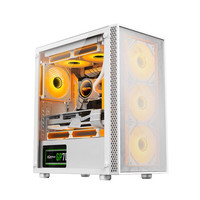 迅钛（SUMTAX）贝塔3号 电脑机箱台式机matx小机箱 玻璃侧透/支持240水冷/背线/USB3.0/独立电源仓/防尘易清洗 贝塔3号-白色+3个暮光ARGB风扇
