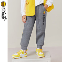 B.Duck【加绒】B.duck小黄鸭童装儿童裤子男童运动裤冬女童休闲长裤 深花灰 140 cm 140cm