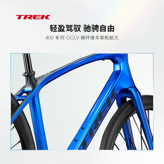 崔克（TREK）FX SPORT 5 碳纤维通勤多功能自行车平把公路车门店提取 阿尔卑斯蓝色/哑光深烟灰色 M（身高165-175CM） 11速
