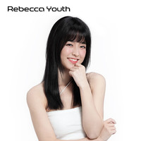  Rebecca/瑞贝卡 全手织工艺 女士假发片  自然黑 25cm