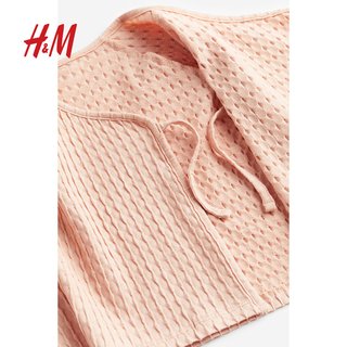 HM童装女婴毛衣春季舒适裹身式外套针织衫1179883