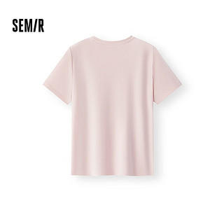 森马（Semir）凉感T|森马短袖T恤女吸湿速干抗菌简约百搭2025正肩夏装基础 粉色调01315 XL