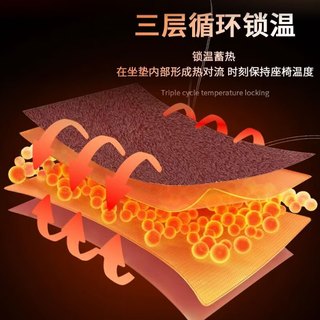 绅创汽车坐垫冬季毛绒冬季加厚通用座椅垫后排汽车座垫 尊贵黑
