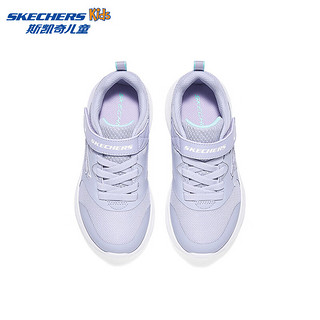 Skechers斯凯奇儿童简约百搭小白鞋轻便休闲鞋舒适运动鞋405094L/303580L 【四季款】薰衣草色/LAV 31